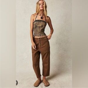 NWT Free People We the Free Osaka Barrel Jean